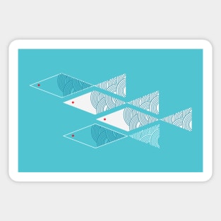 japanese pattern fish illustration Sticker